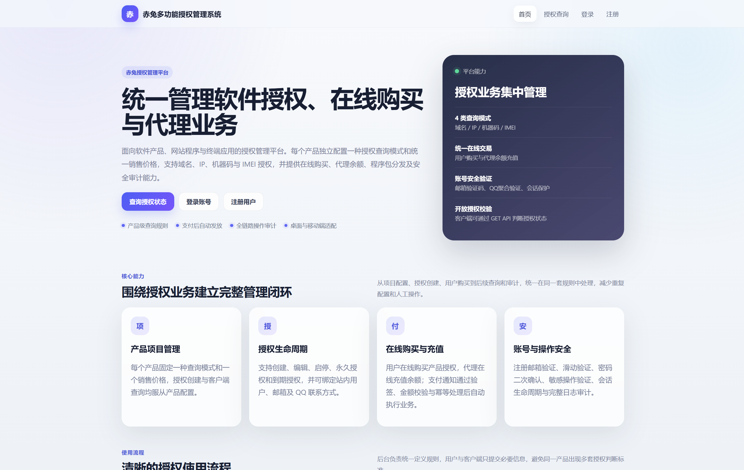 赤兔多功能授权管理系统
